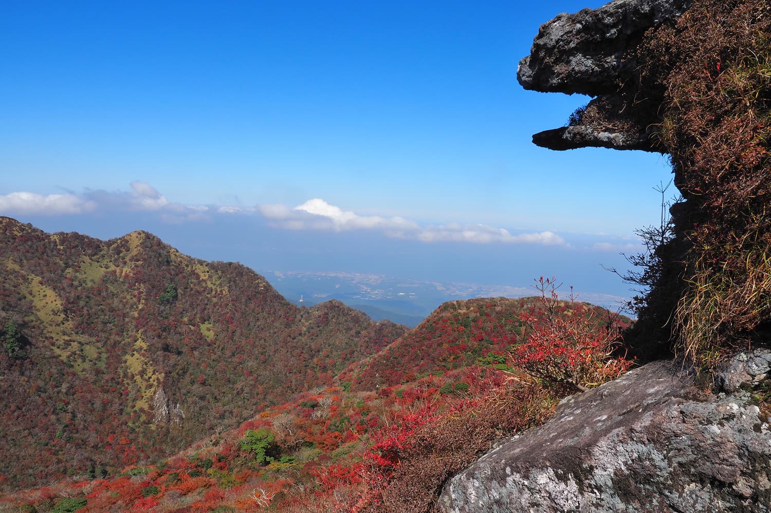 운젠 지옥 주변의 단풍