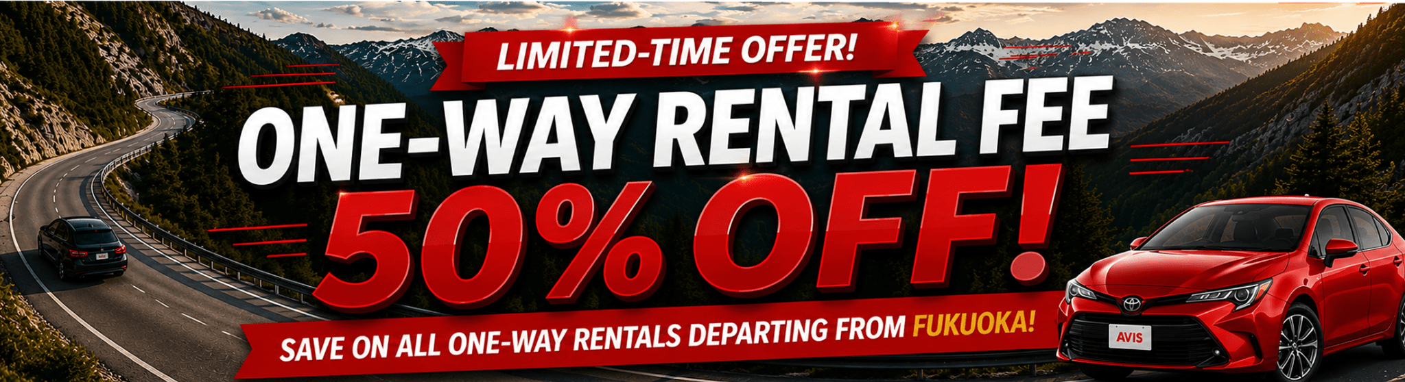 🌟Limited-Time One-Way Rental 50% OFF Campaign🌟